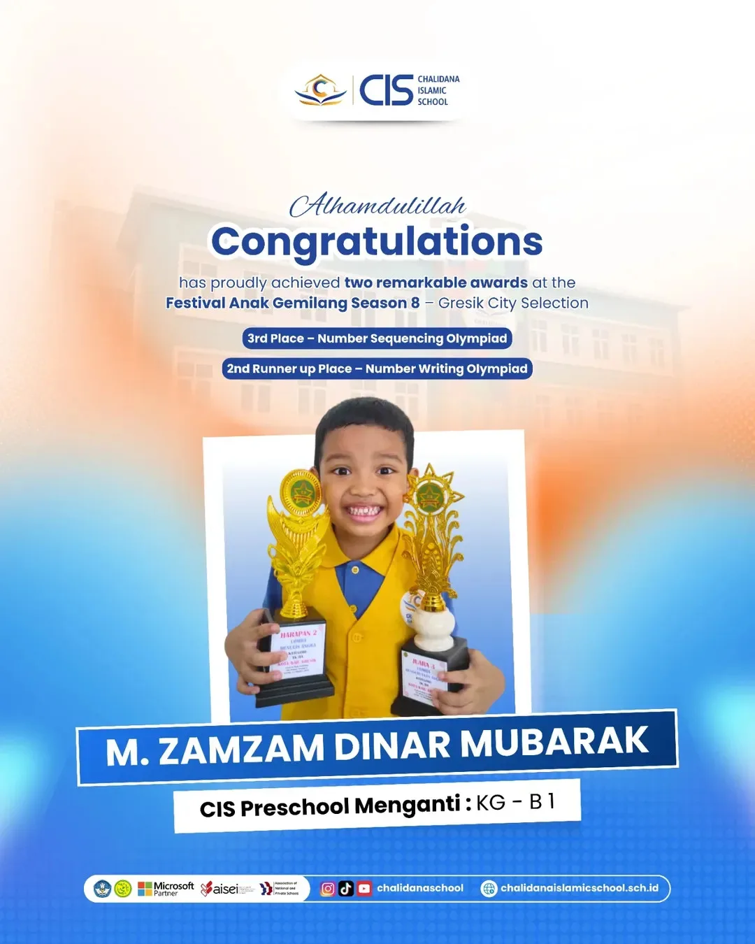 Proud! CIS Preschool Menganti Students Sweep the Board at the Gemilang Children's Festival Season 8