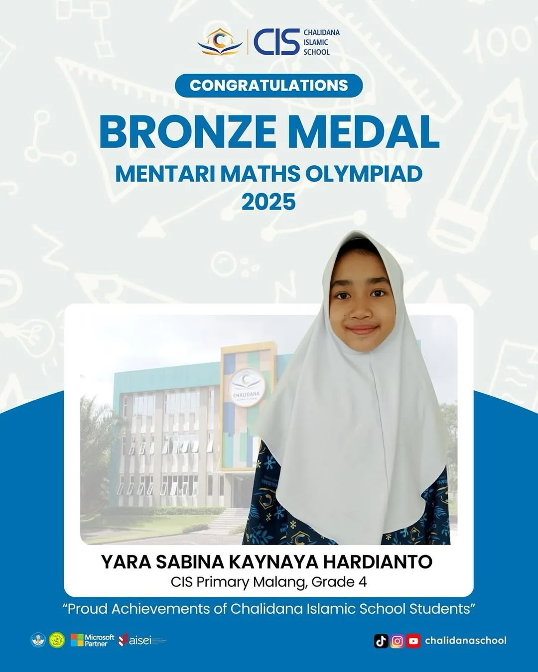 #CISPrimaryMalang Congratulations Yara.