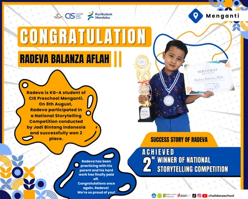 Radeva Achieved 2nd Winner in a National Storytelling Competition