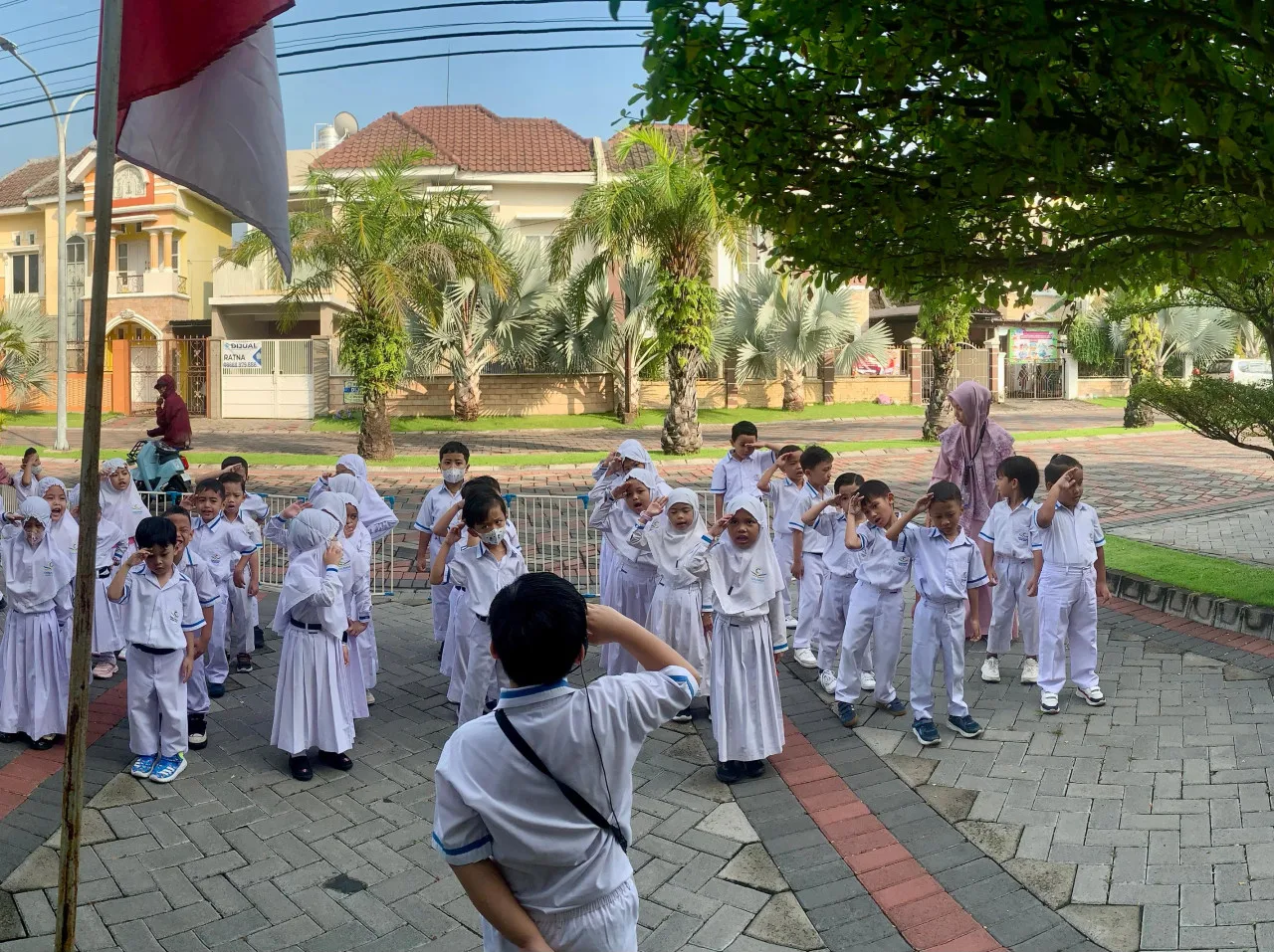 Monday Morning Assembly at Preschool Menganti