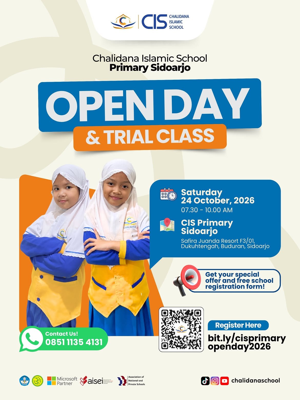 OPEN DAY & TRIAL CLASS CIS Primary Sidoarjo 2026!