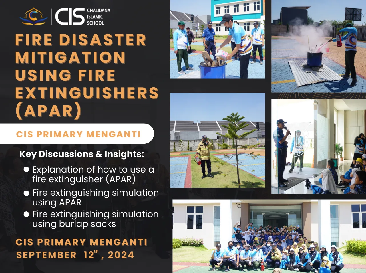 Fire disaster mitigation using fire extinguishers (APAR)
