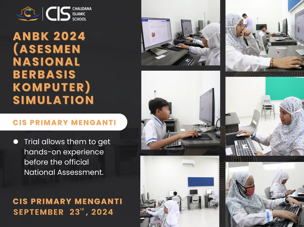 Chalidana Islamic School Primary Menganti conducted an ANBK Simulation.