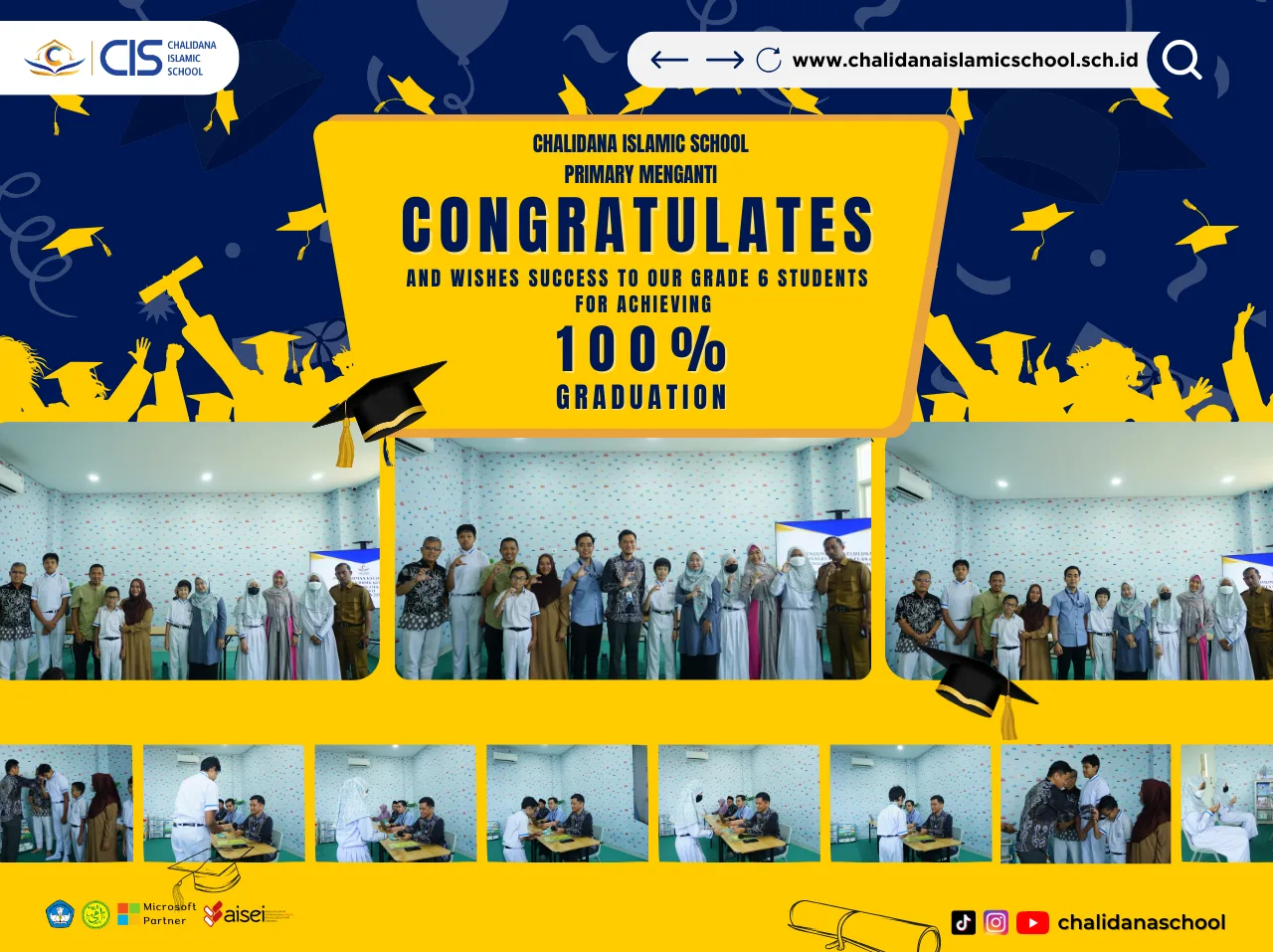 Congratulations and best wishes for success to our Grade 6 students for achieving 100% graduation!